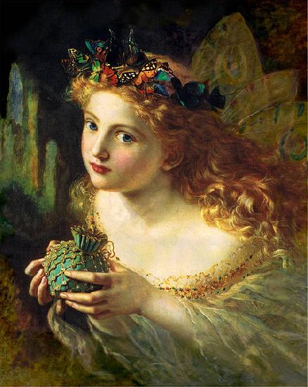 Sophie Gengembre Anderson Take the Fair Face of Woman, and Gently Suspending, With Butterflies, Flowers, and Jewels Attending, Thus Your Fairy is Made of Most Beautiful Things oil painting picture